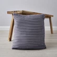 Ribbon Velour Cushion Grey