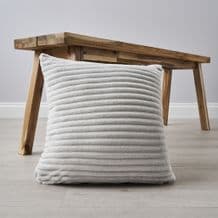 Ribbon Velour Cushion Silver