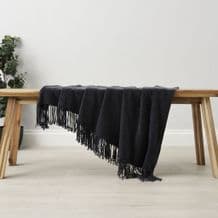 Super Soft Chenille Throw Charcoal