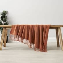Super Soft Chenille Throw Terracotta