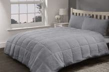 Super Soft Teddy Bear Duvet 13.5tog King Size Grey
