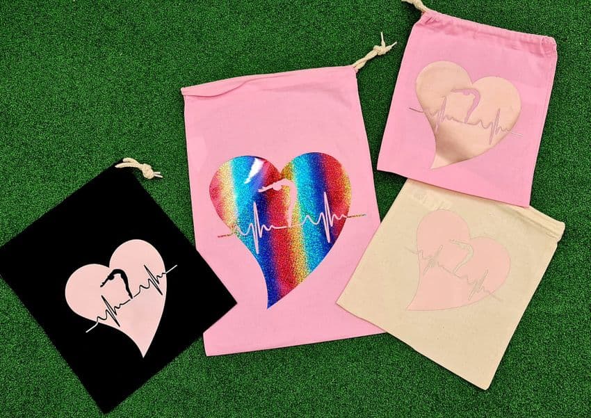 Love Heart Shoe Bag with Name