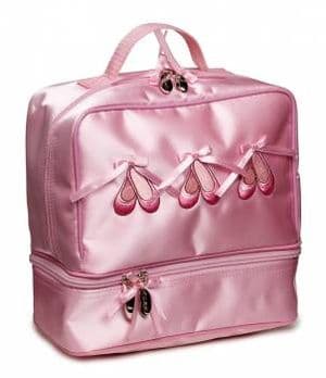 Pink Satin Ballet Shoe Compartment Dance Bag