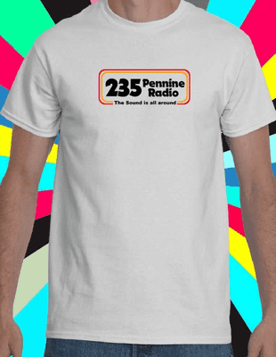 235 Pennine Radio FM T Tee Shirt various colours ILR BBC Yorkshire 1970s uk