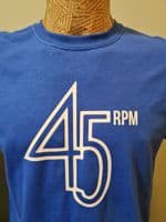 45 RPM Blue T-Shirt Mens Unisex 70s soul funk DJ tee shirt retro