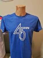 45 RPM Blue T-Shirt Mens Unisex 70s soul funk DJ tee shirt retro