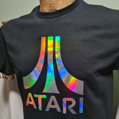 Atari BLACK T-Shirt with holographic print Mens / Unisex tee