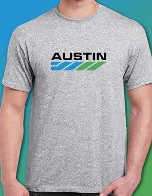Austin Motors 1980s T Shirt Sport retro racing cars