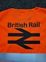 British Rail Double Arrow Style Hi Vis waistcoat - Kids to Adults sizes