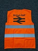 British Rail Double Arrow Style Hi Vis waistcoat - Kids to Adults sizes