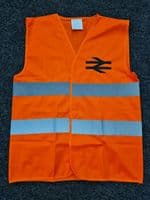 British Rail Double Arrow Style Hi Vis waistcoat - Kids to Adults sizes