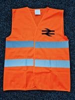 British Rail Double Arrow Style Hi Vis waistcoat - Kids to Adults sizes
