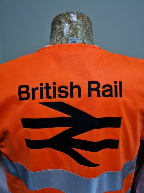 British Rail Double Arrow Style Hi Vis waistcoat - Kids to Adults sizes