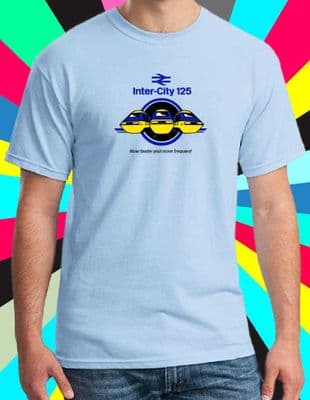 British Rail Inter-City 125 Advertising T Tee Shirt various colours HST Class 43