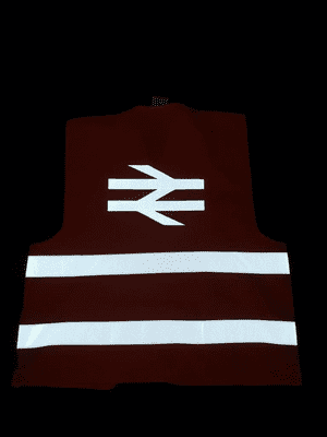 British Rail Reflective Double Arrow Style Hi Vis waistcoat - Kids to Adults sizes