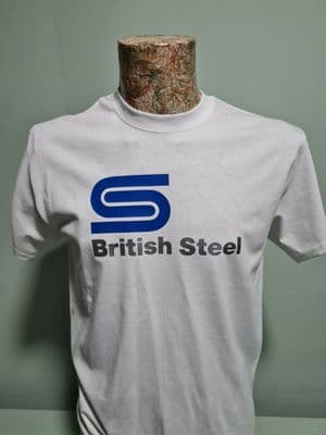 British Steel logo Mens Unisex t shirt retro nostalgia all sizes