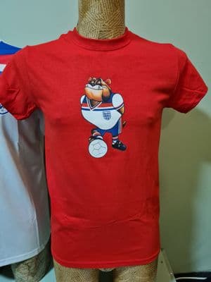 Bulldog Bobby England World Cup Mascot 1982 T Shirt Various Colours