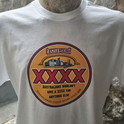 Castlemaine XXXX Four X Tee Shirt various colours 1980s classics 4X four fourex