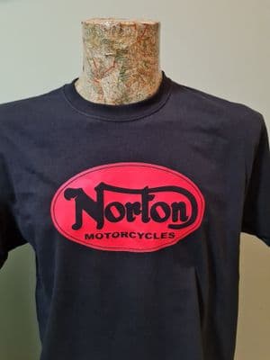 Classic Motorcycles inspired unofficial Black and Red T-Shirt Mens Unisex Top