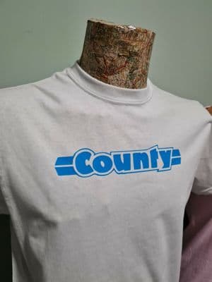 County tractor logo white t shirt unisex