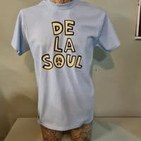 De LA Soul style Yellow Print t-shirt hip hop 80s 90s Magic Number Eye Know top UNOFFICIAL