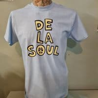 De LA Soul style Yellow Print t-shirt hip hop 80s 90s Magic Number Eye Know top UNOFFICIAL