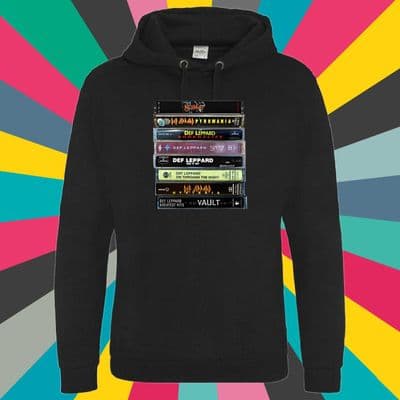 Def Leppard Tape Cassette collection Hoody various colours