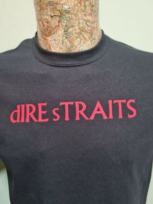 Dire Straits BLACK T-Shirt Mens Unisex Mark Knopfler Sultans of Swing