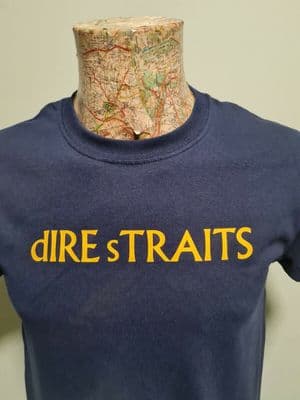Dire Straits NAVY BLUE T-Shirt Mens Unisex Mark Knopfler Sultans of Swing