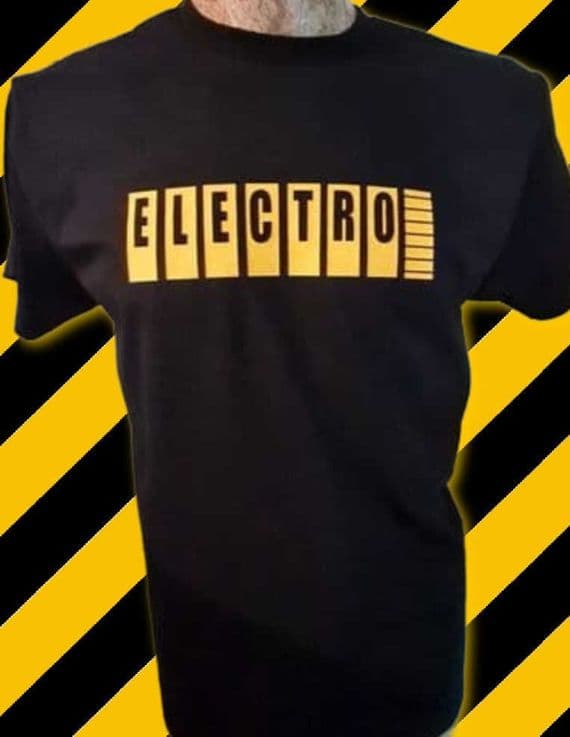 Electro inspired tee with stunning vinyl design T-Shirt Mens Unisex 12" Vinyl