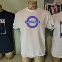 Elizabeth Line Jubilee T-Shirt Mens Unisex Top White Crossrail