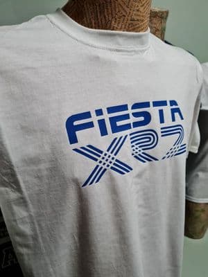 Fiesta XR2 mkii blue Logo T Shirt Classic boy racer car 1980s Various Colours