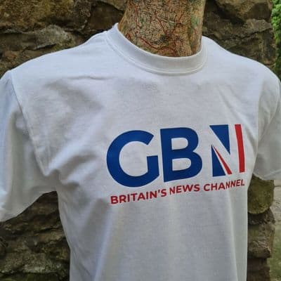 GBN Britain's News Channel T Shirt iconic tee shirt London GB News Sky LBC