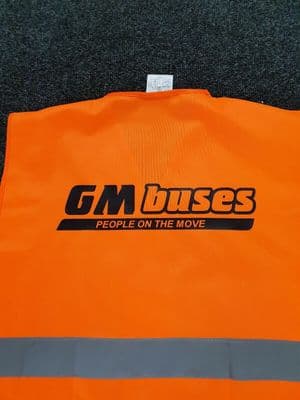 GM Buses HI VIS WAISTCOAT HIGH VISABILITY Greater Manchester Transport 