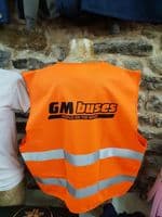 GM Buses HI VIS WAISTCOAT HIGH VISABILITY Greater Manchester Transport 