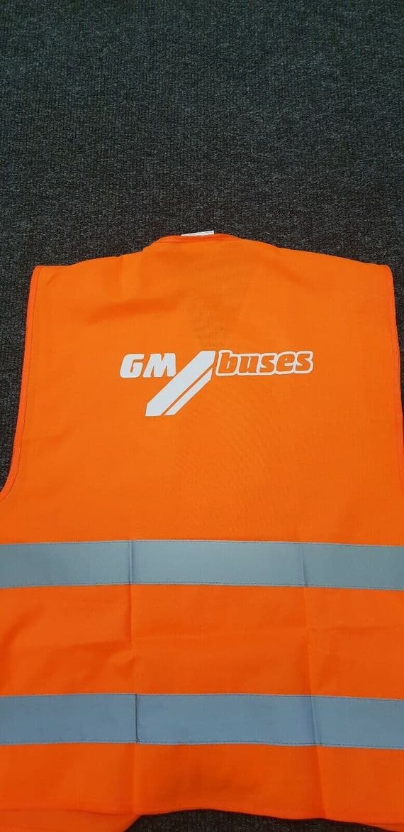 GM Buses HI VIS WAISTCOAT HIGH VISiBILITY Manchester Transport GMT