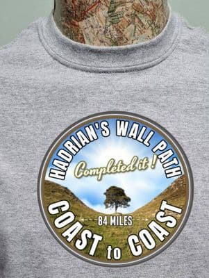 Hadrian's Wall Coast to Coast Challenge Completed It T Shirt various colours