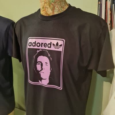 Liam Gallagher Adored graphic tee t shirt Manchester Heroes Legends LG Oasis