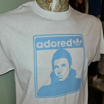 Liam Gallagher Adored graphic tee t shirt Manchester Heroes Legends