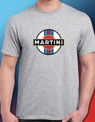 Martini Racing Retro Rally tee t shirt top 1980s Motor Sport Car
