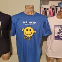 Mr Acid House graphic tee t shirt Rave 90s Ecstasy Cute top (Royal blue)