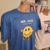 Mr Acid House graphic tee t shirt Rave 90s Ecstasy Cute top (Royal blue)