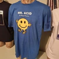 Mr Acid House graphic tee t shirt Rave 90s Ecstasy Cute top (Royal blue)