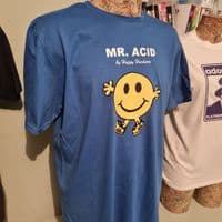 Mr Acid House graphic tee t shirt Rave 90s Ecstasy Cute top (Royal blue)