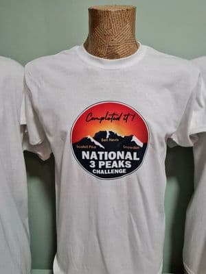 National 3 Three Peaks Challenge Completed It T Shirt various colours