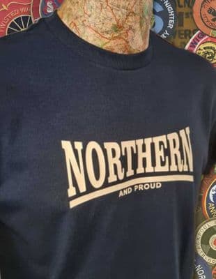 Northern and Proud vanilla graphic Navy tee t shirt