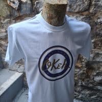 Okeh Northern Soul graphic white tee t shirt stunning Wigan Casino Twisted Wheel