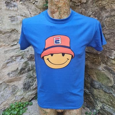 Original Raver Smiley Graphic Tee Shirt Old Skool Rave 80's 90's Smiley Bucket Hat Acid