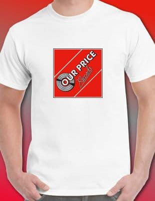 Our Price 1980s Records Shop T Tee Shirt UNOFFICIAL various colours UK Nostalgia