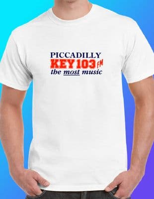 Piccadilly Radio Key 103 FM T-Shirt Mens Unisex 90s RETRO Stu Allan